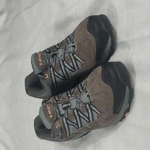 Hi-Tec Brown and Black Leather Lace Up Shoes Dri-Tec Waterproof Womens Size 9M